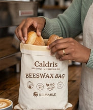 Caldris 100% Cotton-Beeswax Bread Bags